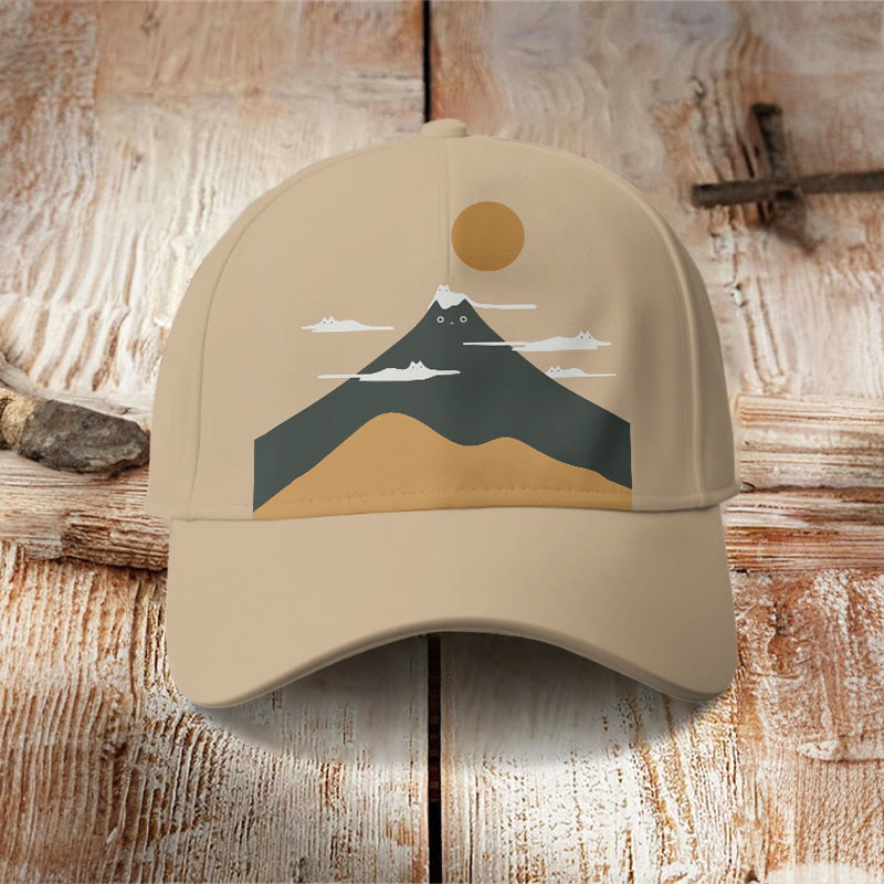 Japanese Cat Art Print Cap - Khaki - one size - image 10