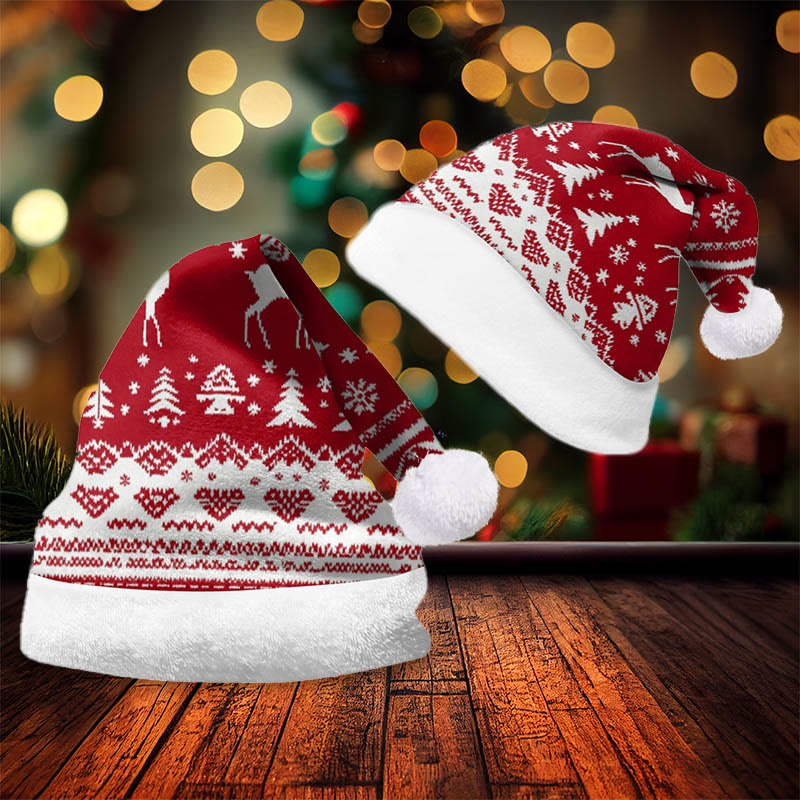 Christmas Tree & Deer Gypsophila Christmas Party Hat - image 3