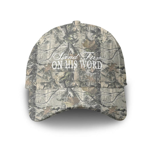 Unisex On His World Dead Leaves Camouflage Print Cap - Green - one size - image 1