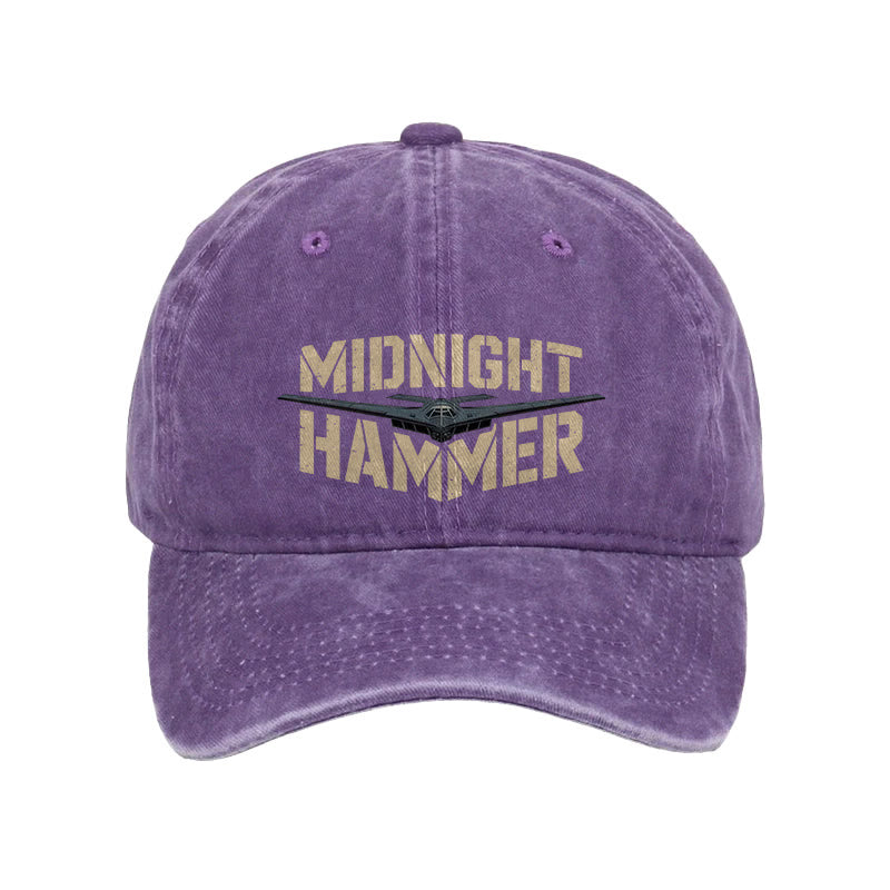MIDNIGHT HAMMER Print Washed Cap - Purple - one size - image 7