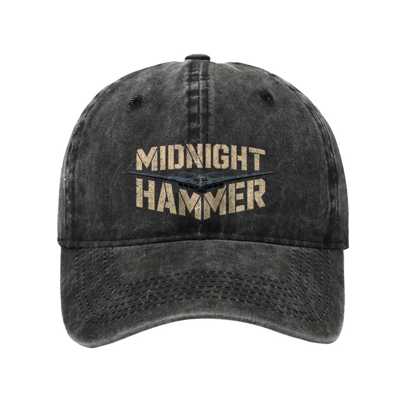 MIDNIGHT HAMMER Print Washed Cap - Black - one size - image 3