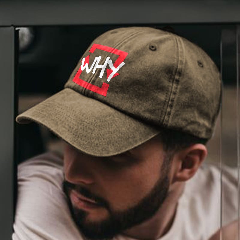 Why Print Washed Cap - Khaki - one size - image 3