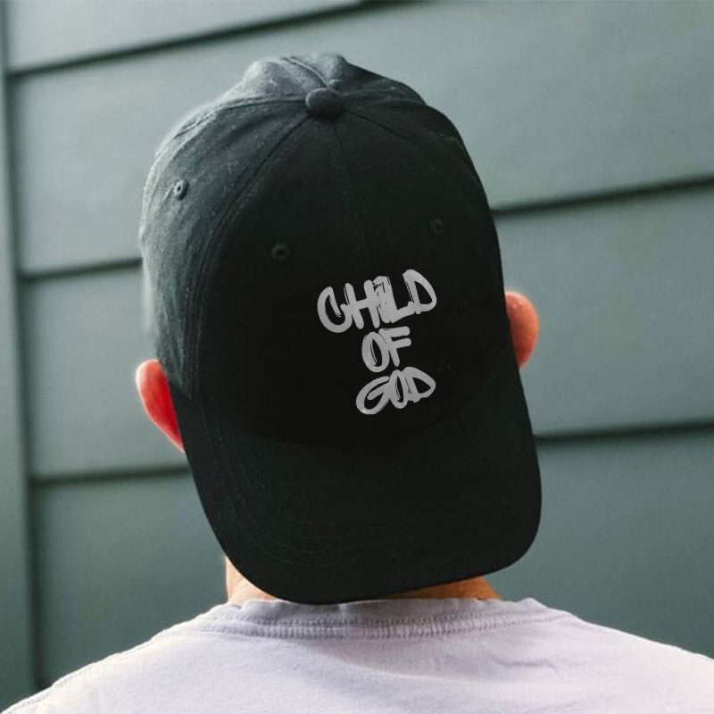 100% Cotton Child Of God Print Cap - Black - one size - image 3