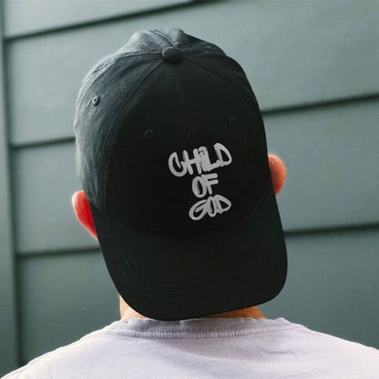 100% Cotton Child Of God Print Cap - Black - one size - image 3