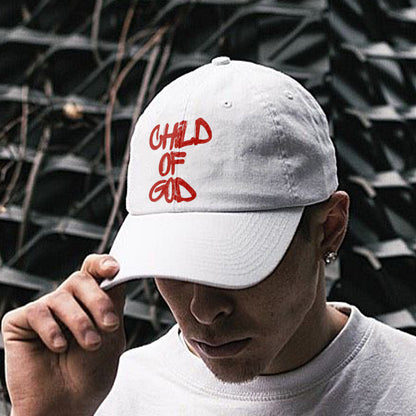 100% Cotton Child Of God Print Cap - Red - one size - image 5