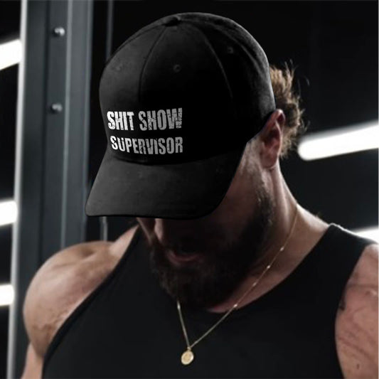 Shit Snow Supervisor Print Cap - Black - one size - image 1