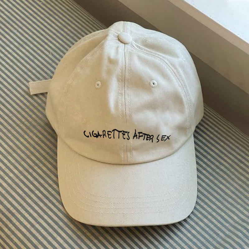 Cigarettes After Sex Print Cap - Beige - one size - image 2