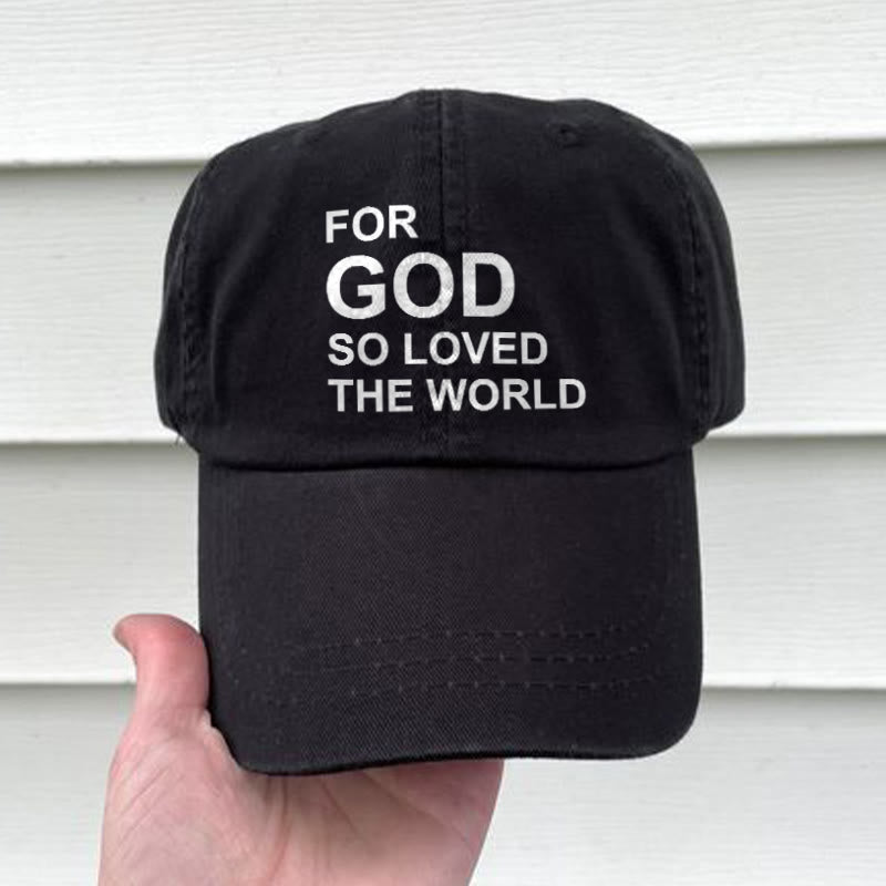 For God So Loved The World Print Cap - Black - one size - image 2