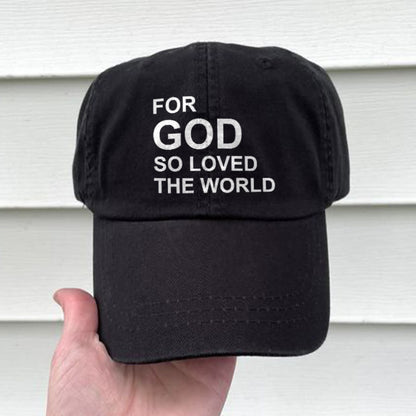 For God So Loved The World Print Cap - Black - one size - image 2