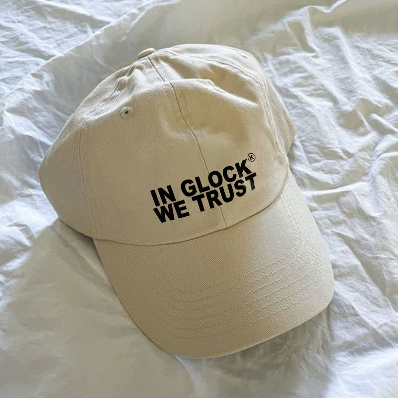In Glock We Trust Print Cap - Beige - one size - image 2