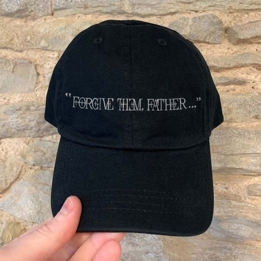 Forgive Them Father Print Cap - Black - one size - image 1