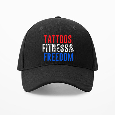 Tattoos Fitness & Freedom Printed Cap - image 2