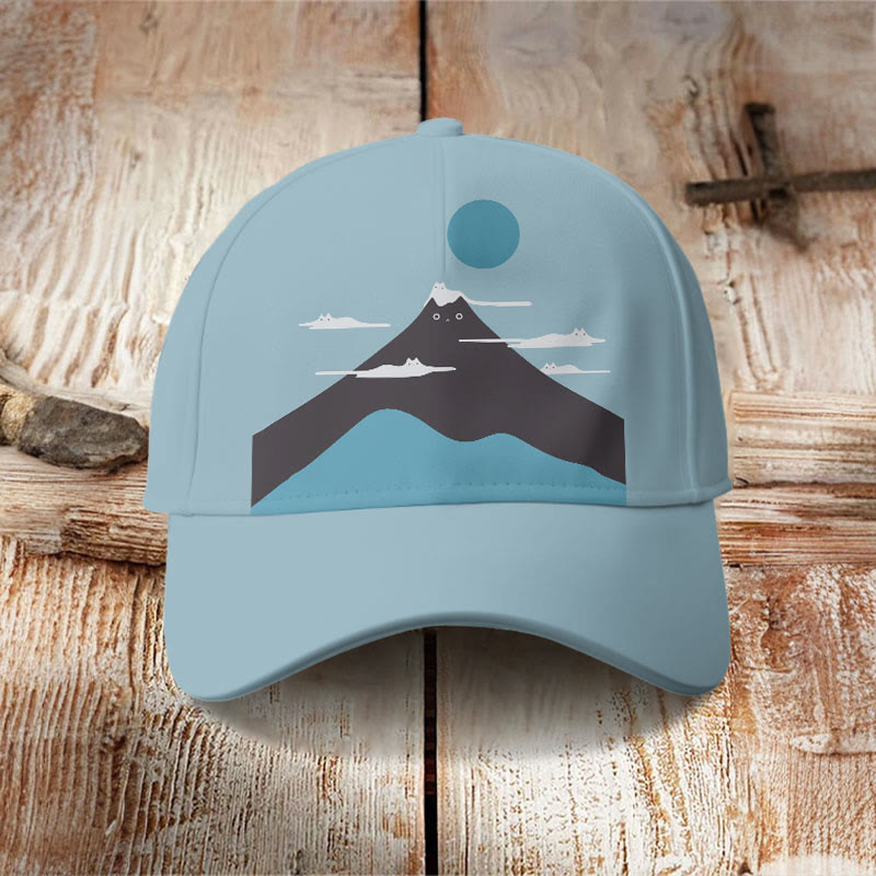 Japanese Cat Art Print Cap - Blue - one size - image 7