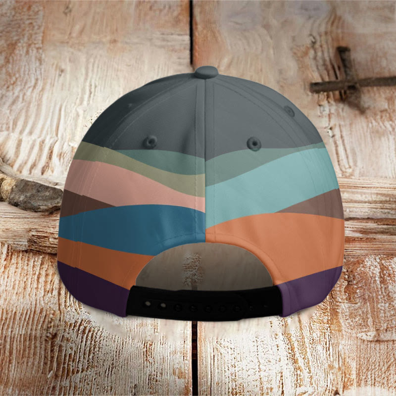 Cat Mountains Landscape Sunrise Japanese Art Cap - image 3
