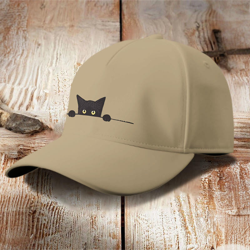 Casual Black Cat Print Cap - image 3