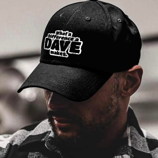 What A Difference A Dave Makes Printed Cap - Black - one size - image 1