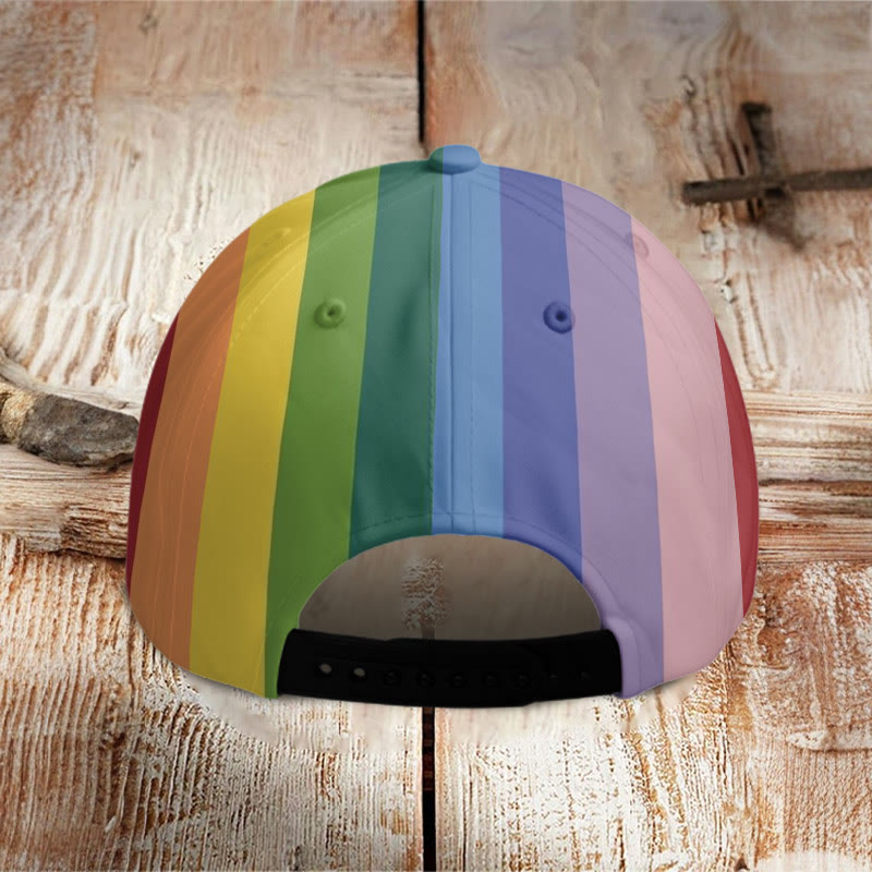 Love Is Love Rainbow Black Cat Print Cap - image 3