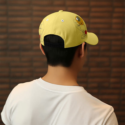 Color Block Cute Cat Print Cap - image 4