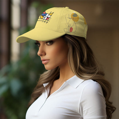 Color Block Cute Cat Print Cap - image 5