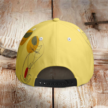 Color Block Cute Cat Print Cap - image 3