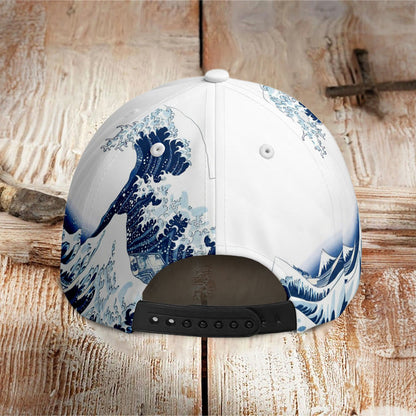 Japanese Style Wave Shark Print Cap - image 3