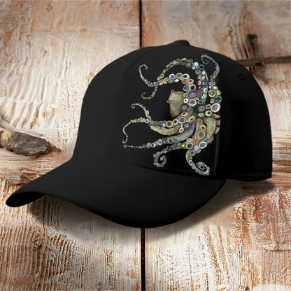 Colorful Octopus Oil Painting Print Cap - image 10