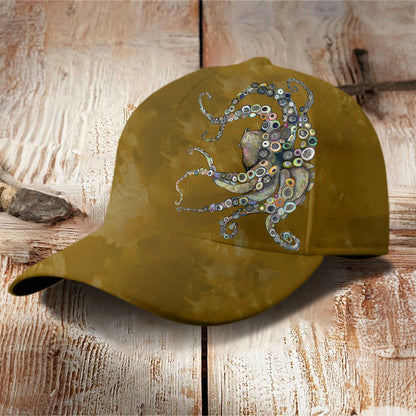 Colorful Octopus Oil Painting Print Cap - image 8