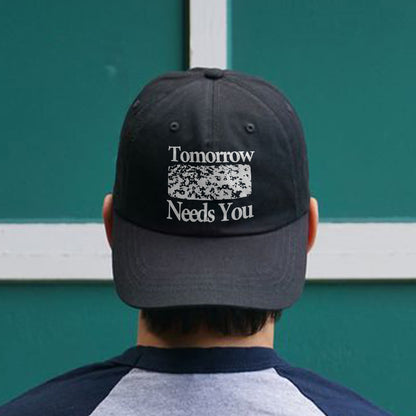 100% Cotton Tomorrow Needs You Print Cap - Black - one size - image 2