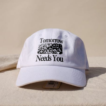 100% Cotton Tomorrow Needs You Print Cap - White - one size - image 4