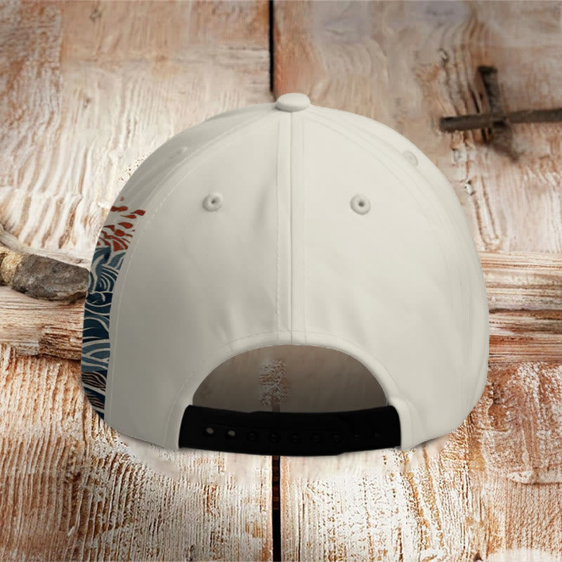 Japanese Art Carp Print Casual Cap - image 3