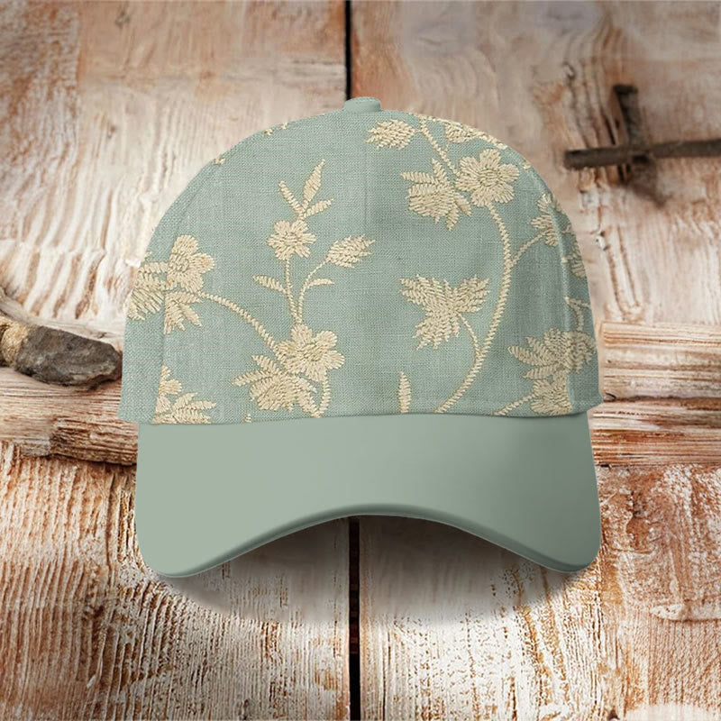 Retro Floral Art Print Casual Cap - image 2