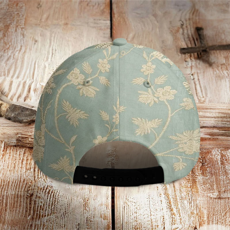 Retro Floral Art Print Casual Cap - image 3