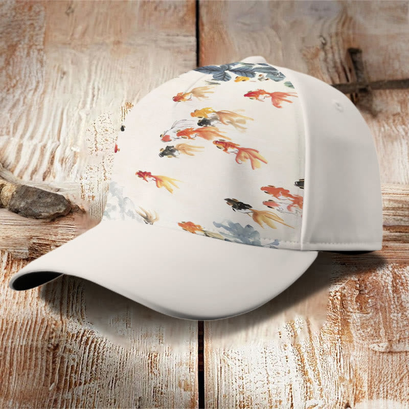Watercolor Goldfish Art Print Casual Cap - image 2