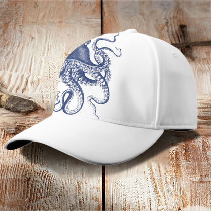 Oil Painting Octopus Art Print Casual Cap - image 2