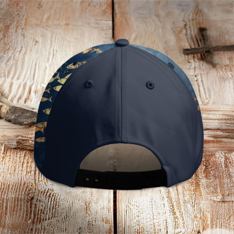 Little Orange Fish School Graffiti Print Casual Cap - image 3