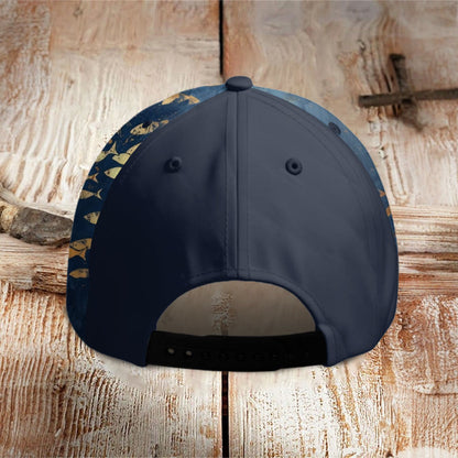 Little Orange Fish School Graffiti Print Casual Cap - image 3