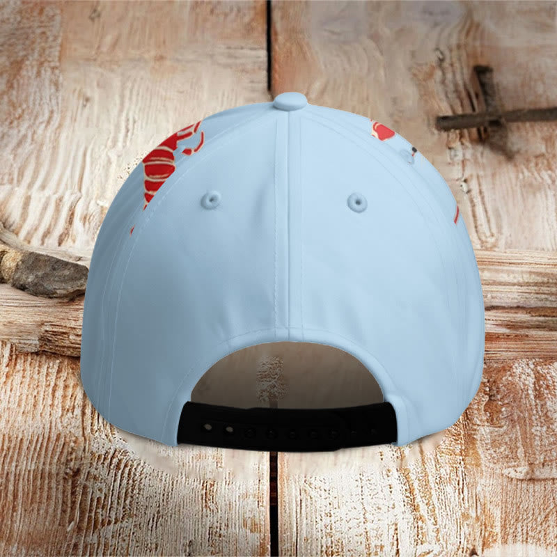 Creative Big Red Lobster Print Casual Cap - image 3