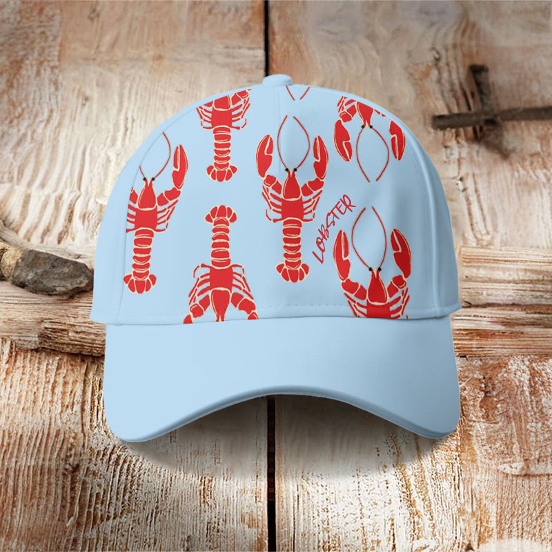 Creative Big Red Lobster Print Casual Cap - image 2