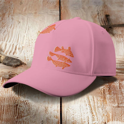 Lucky Red Koi Fish Art Print Casual Cap - image 2