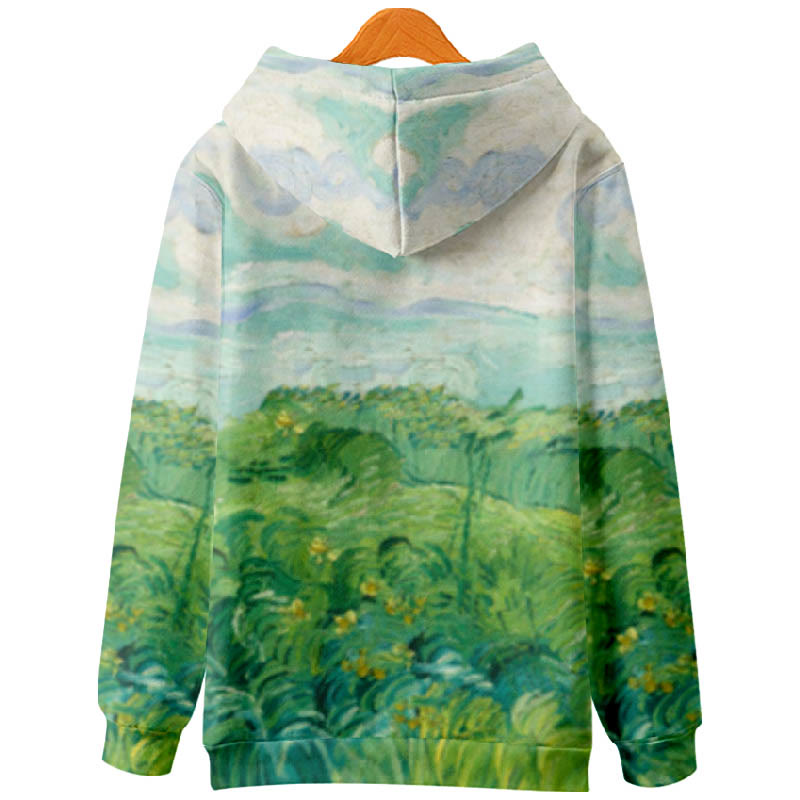 Women's Grassland Cute Black Cat Print Casual Long Sleeve Hoodie - image 2