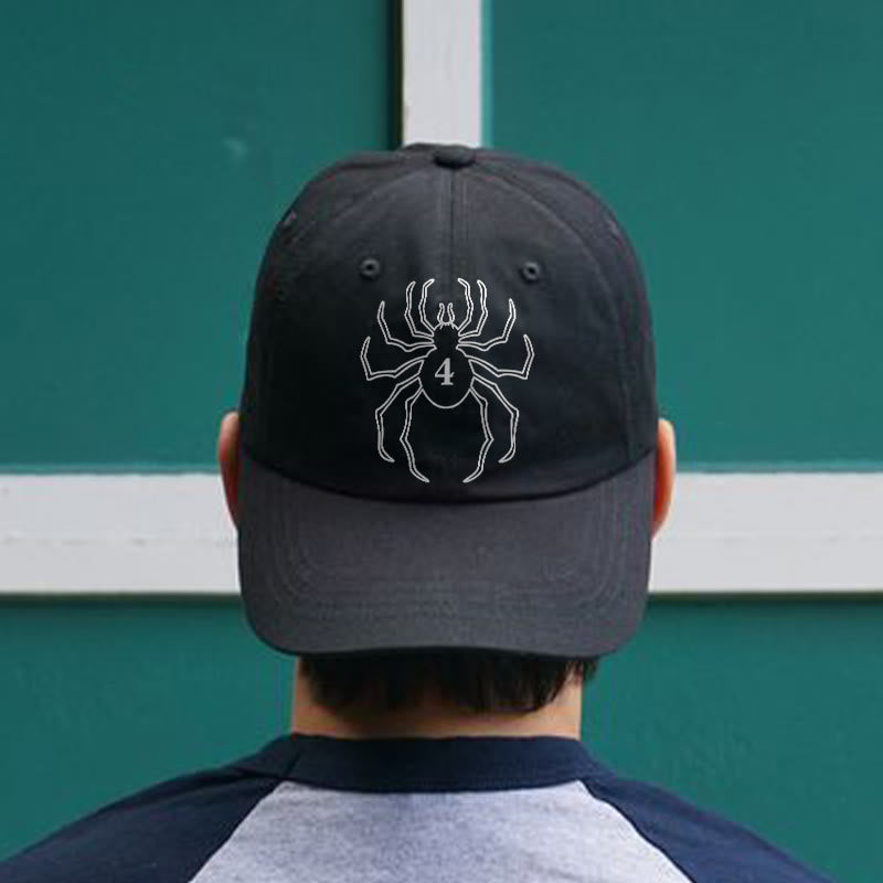 100% Cotton Spider No. 4 Print Cap - Black - one size - image 1