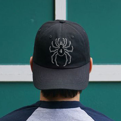 100% Cotton Spider No. 4 Print Cap - Black - one size - image 1