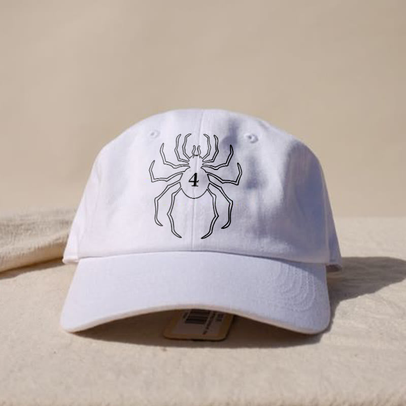 100% Cotton Spider No. 4 Print Cap - White - one size - image 3