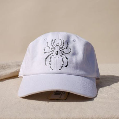 100% Cotton Spider No. 4 Print Cap - White - one size - image 3