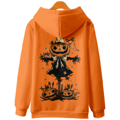Halloween Creative Pumpkin Wizard Casual Long Sleeve Hoodie - image 2