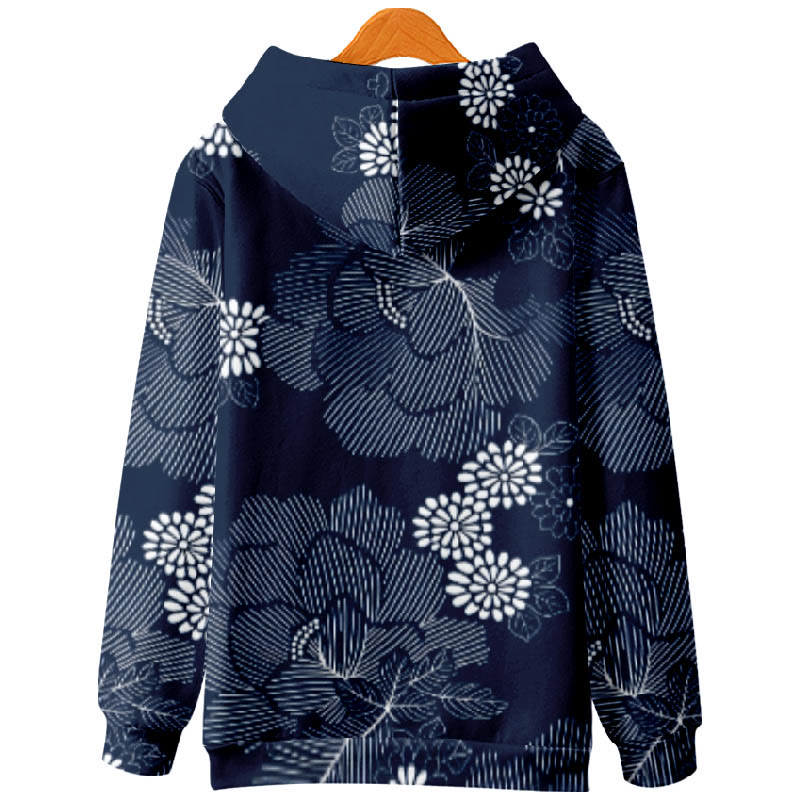 Vintage Floral Art Print Hoodie - image 2