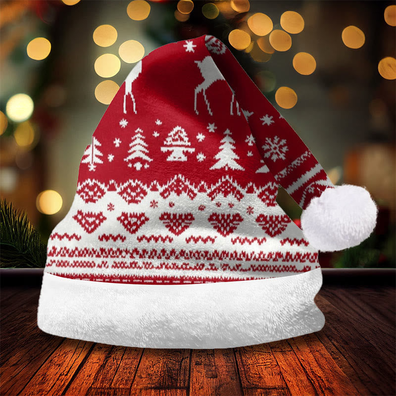 Christmas Tree & Deer Gypsophila Christmas Party Hat - image 2