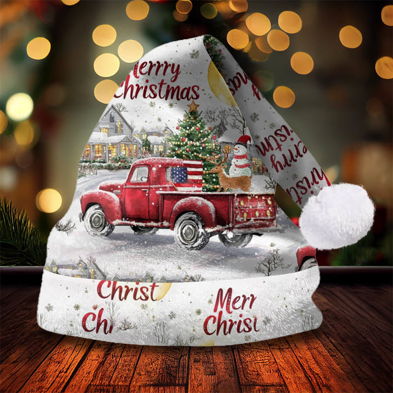American Truck Deer Gypsophila Christmas Party Hat - White - One Size - image 1