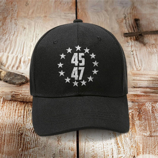 Star 45 47 Printed Cap - Black - one size - image 1
