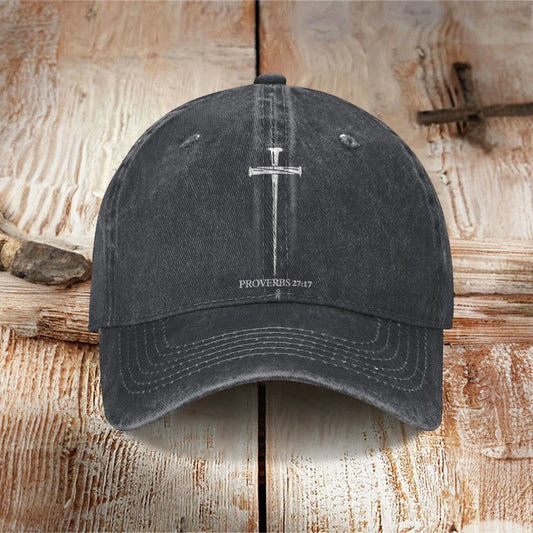  PROVERBS 27:17 Print Cap - Black - one size - image 1